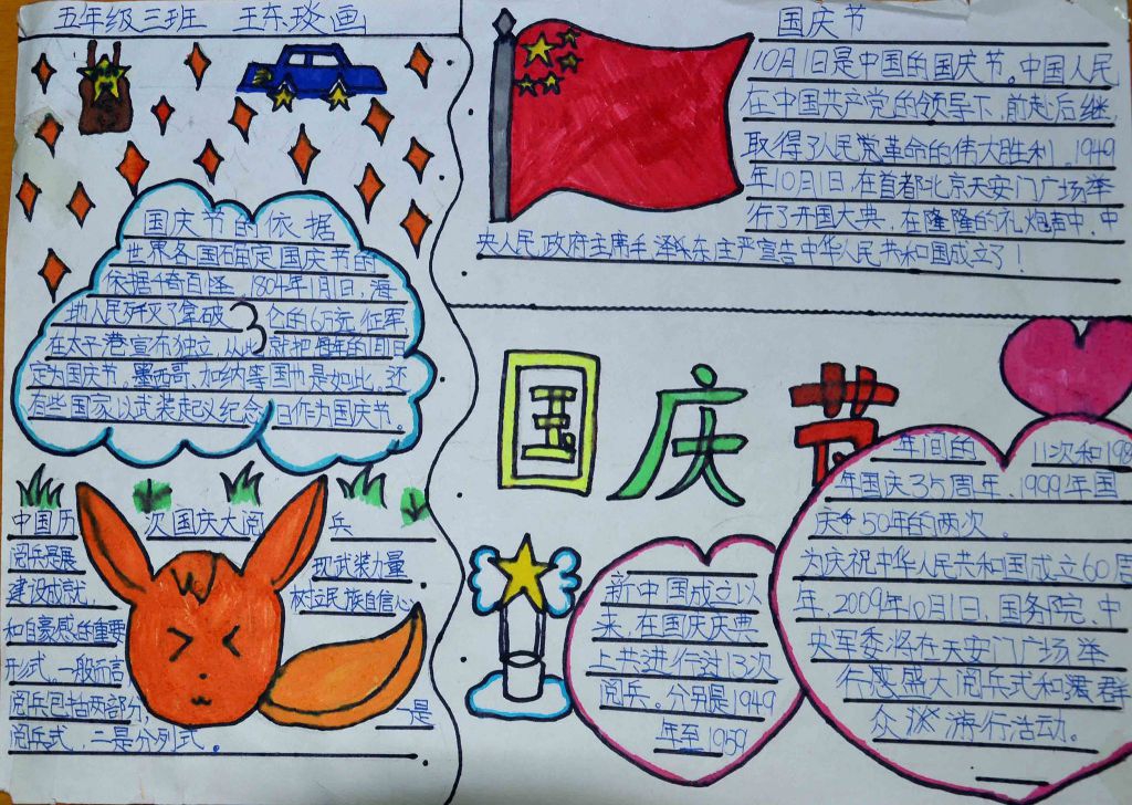 国庆节腾飞吧中国手抄报