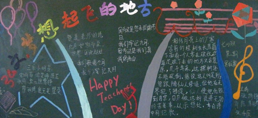梦想起飞的地方黑板报大全