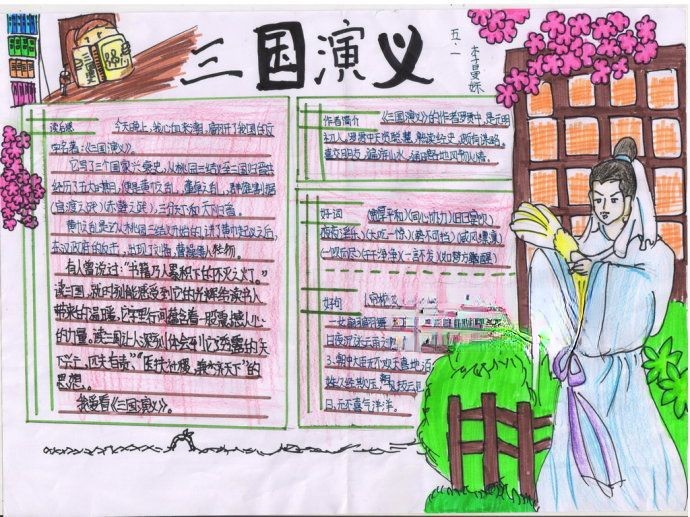 小学生三国演义手抄报