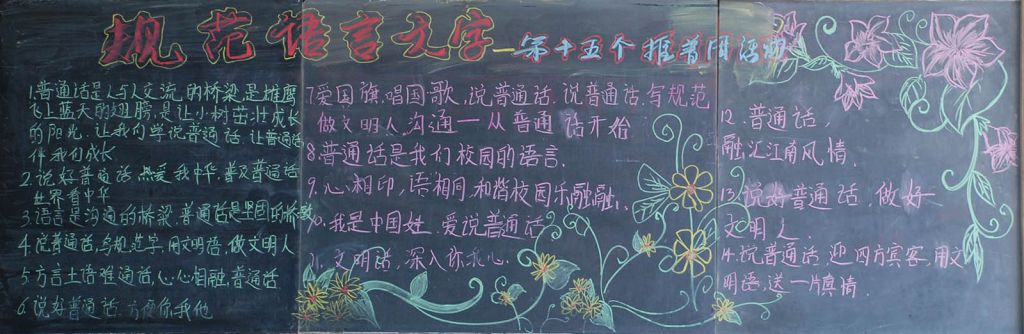 2022推普黑板报图片