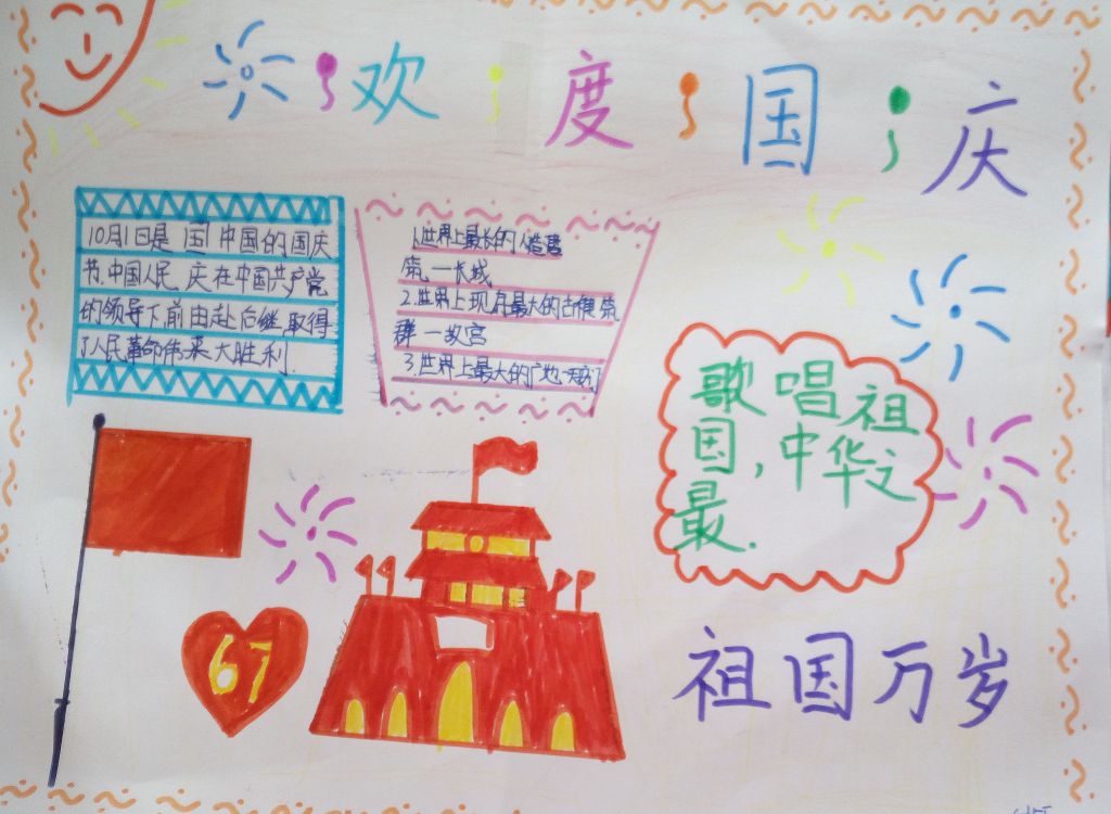 国庆节快乐手抄报图片大全