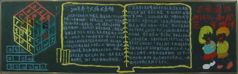 有关普通话的黑板报大全