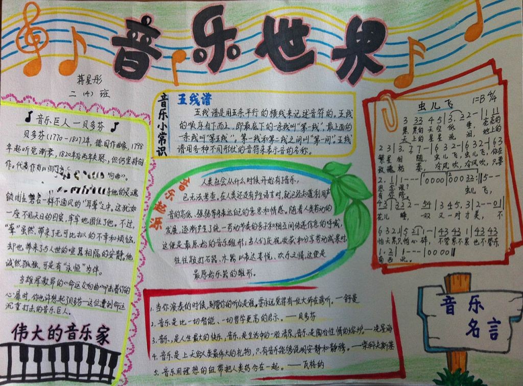走进音乐世界手抄报