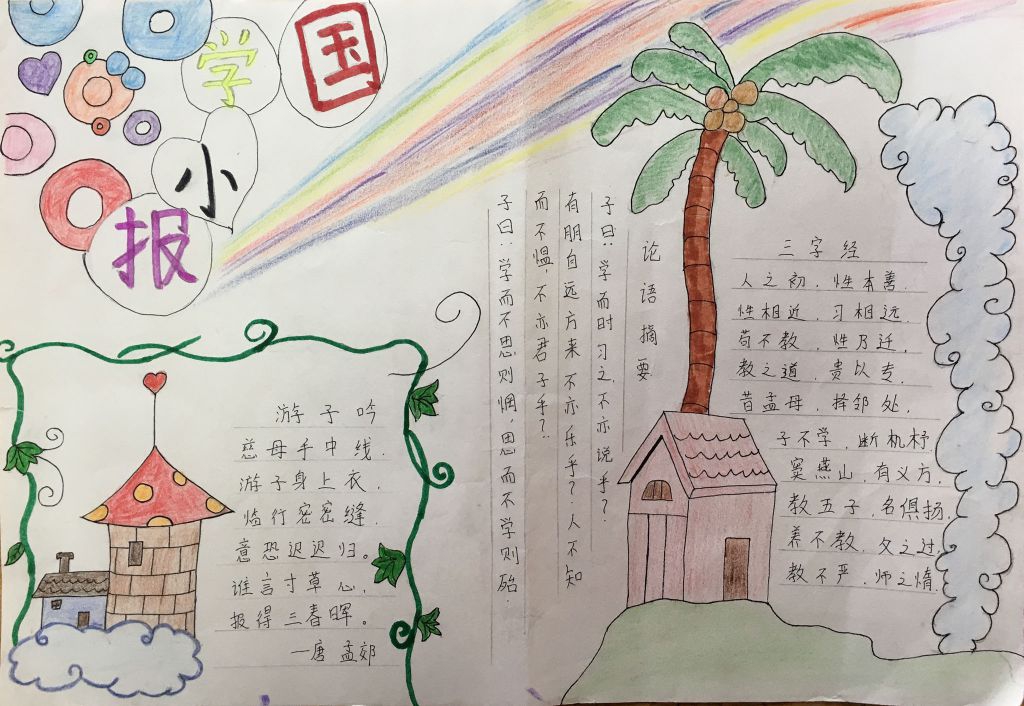 品味圣贤智慧诵读国学经典手抄报