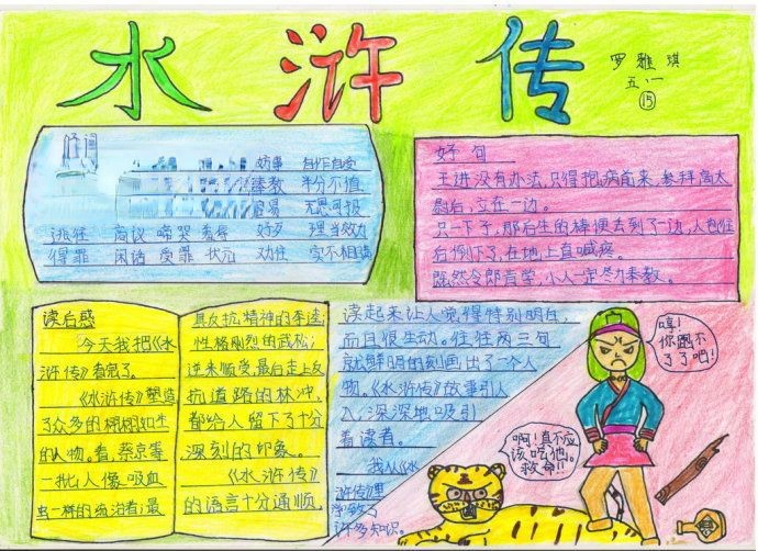 小学生三国演义手抄报