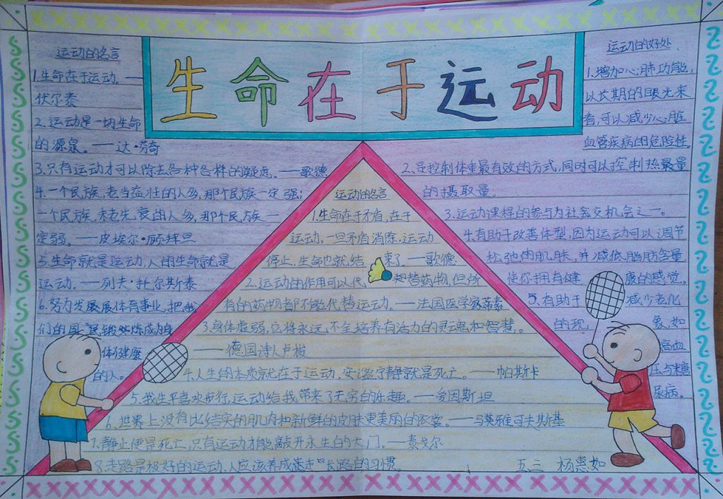 体育运动手抄报图片大全