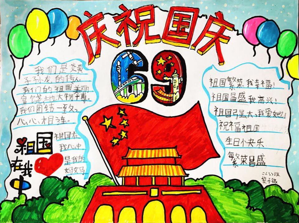 国庆节手抄报回顾，中国精神颂，值得收藏