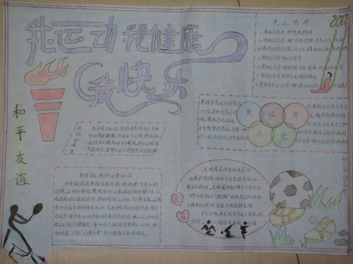 感受体育热爱运动手抄报大全