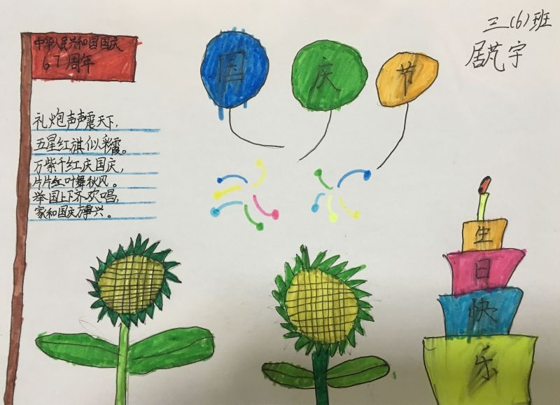2022小学生国庆节手抄报作品展