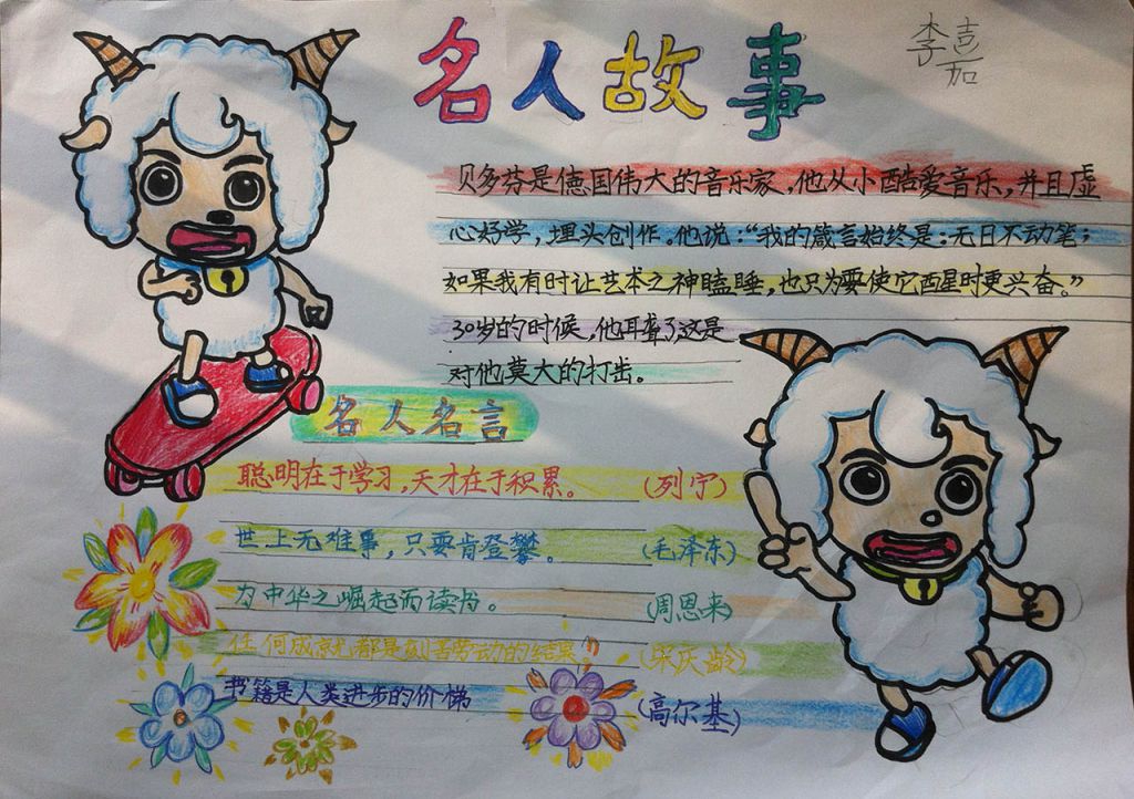 音乐名人贝多芬手抄报