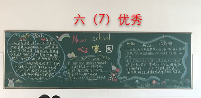 新学期新学校心家园黑板报