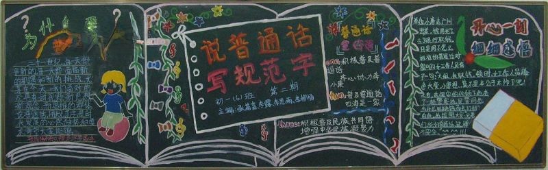 有关普通话的黑板报大全