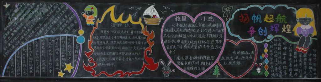 [组图]小学生秋季新学期黑板报：扬帆起航争创辉煌