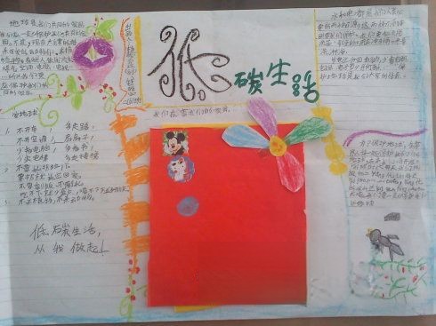 低碳生活手抄报设计图欣赏