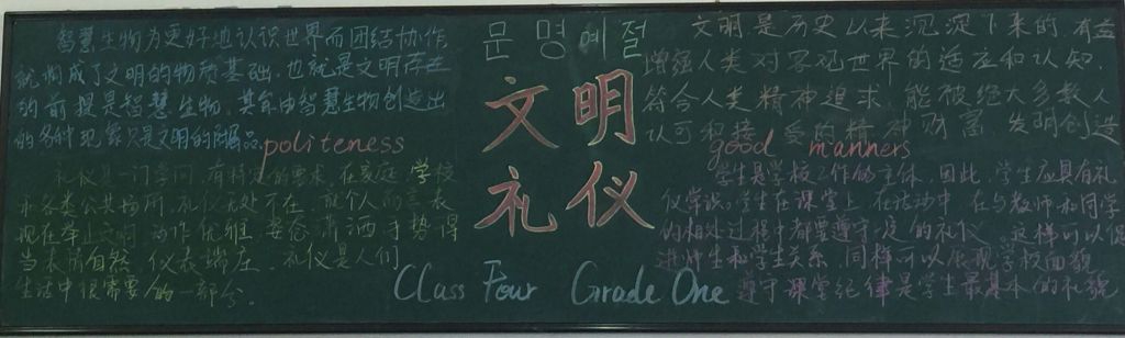高中文明黑板报图片大全