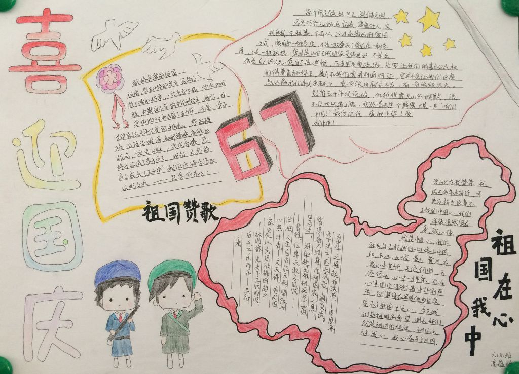 国庆手抄报简单又漂亮
