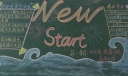 New Start黑板报图片