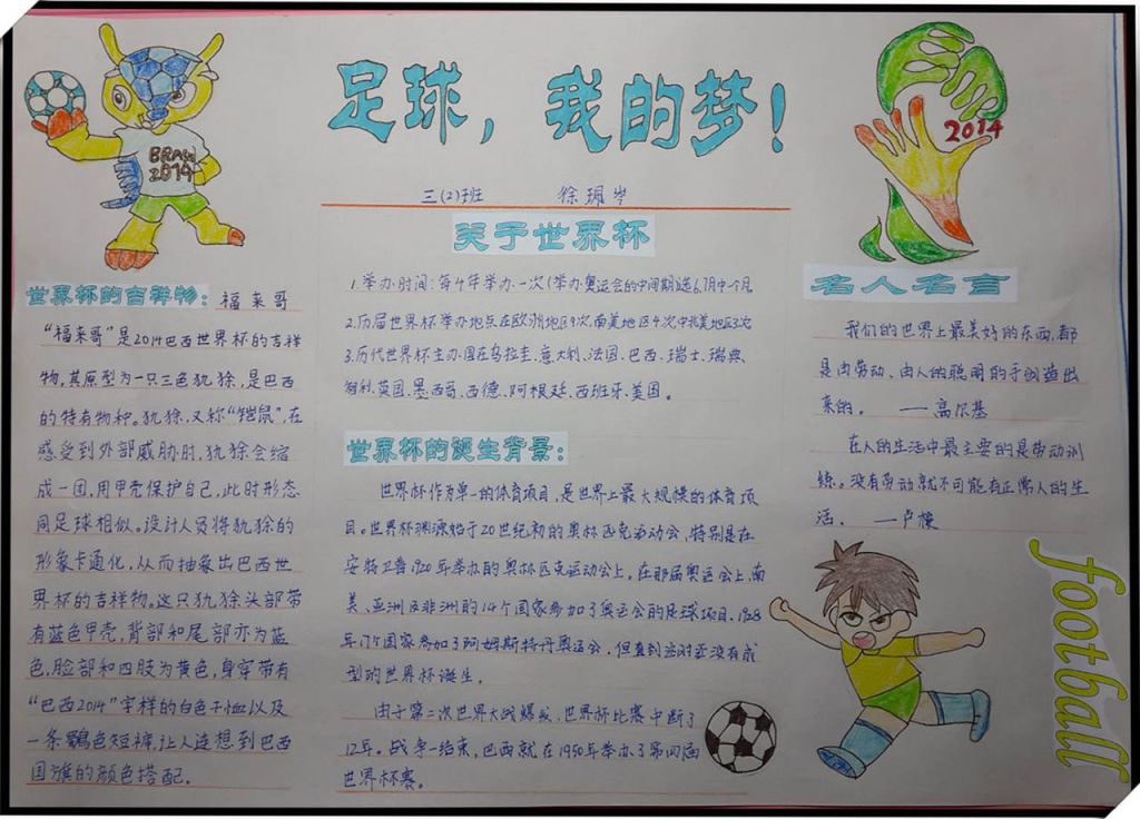 2022世界杯手抄报 2022世界杯手抄报