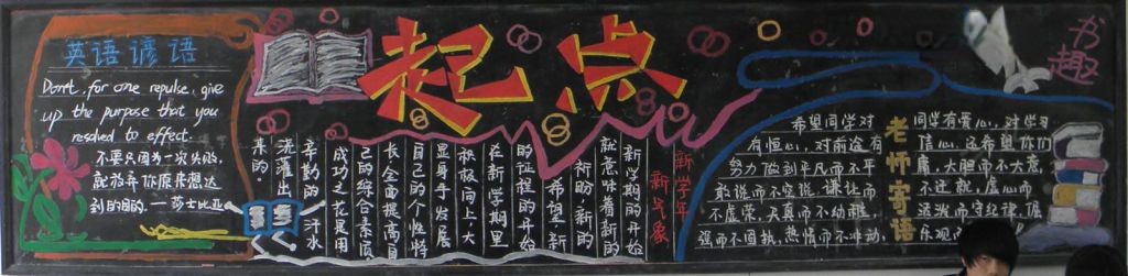 新起点新目标黑板报