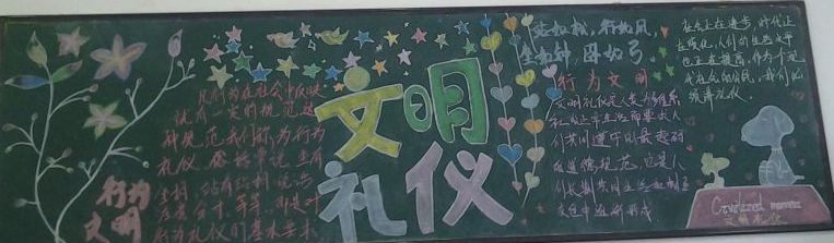 高中文明黑板报图片大全