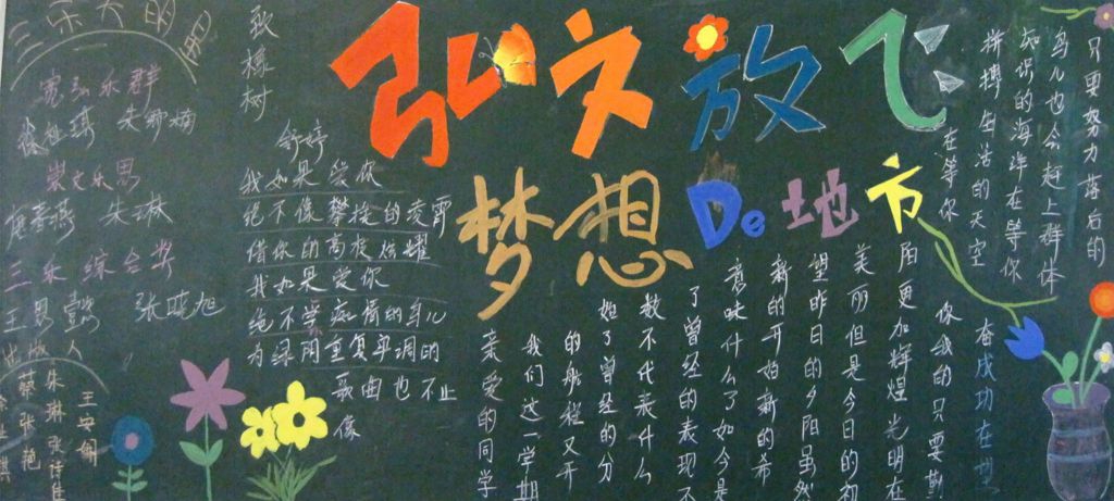 梦想起飞的地方黑板报大全