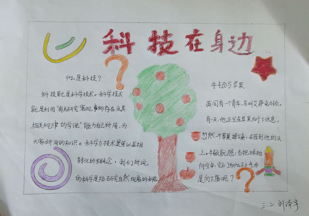 科技创新照亮生活手抄报