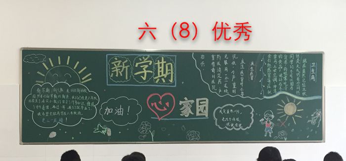 新学期新学校心家园黑板报