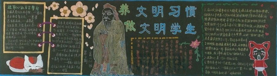 养文明习惯做文明学生黑板报