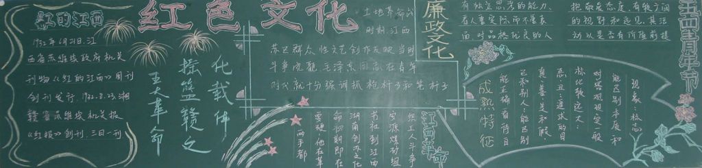 红色文化黑板报图片