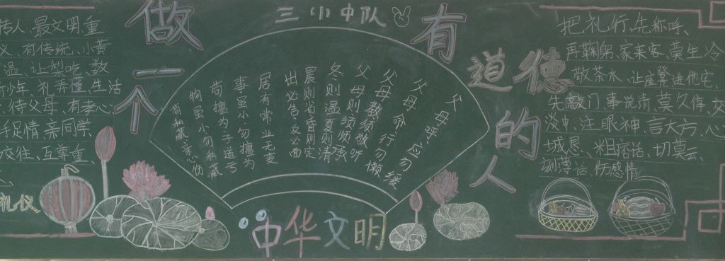 做一个有道德的人黑板报