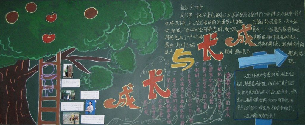 成长与长成黑板报版面设计图 成长与长成黑板报版面设计图