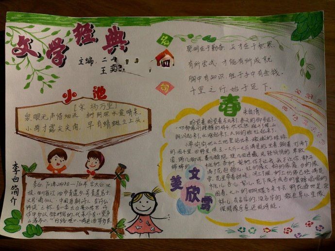 文学经典手抄报图片