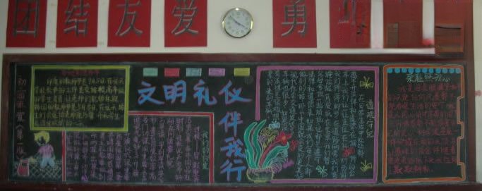 文明礼仪从我做起黑板报图片