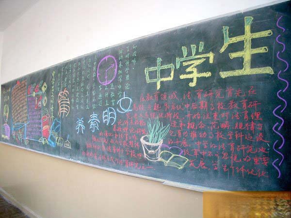 中学生文明素养宣传黑板报图片范例