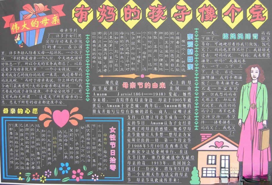 黑板报：有妈的孩子像个宝