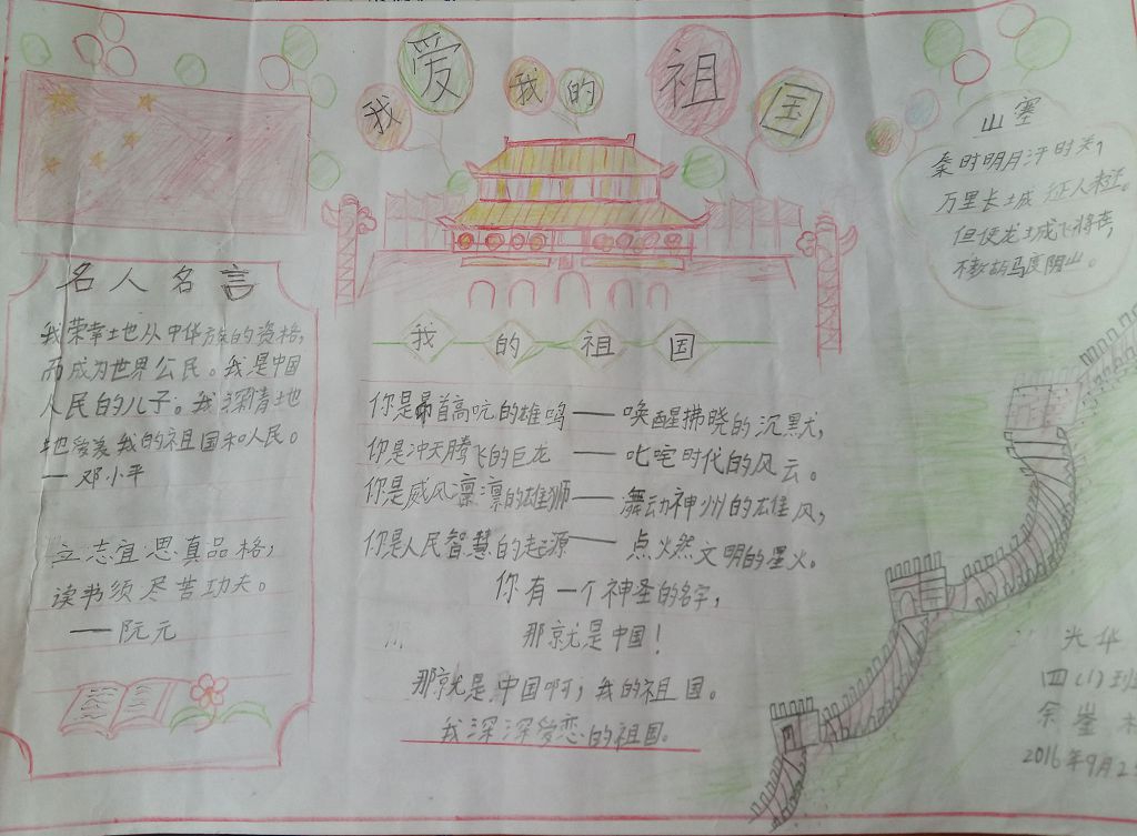 胸怀祖国放眼世界手抄报