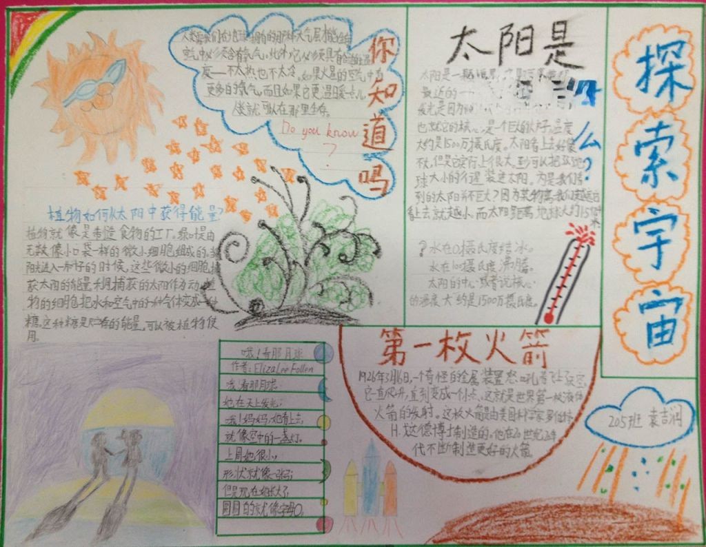 探索宇宙手抄报图片大全