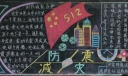512防震减灾日黑板报图片