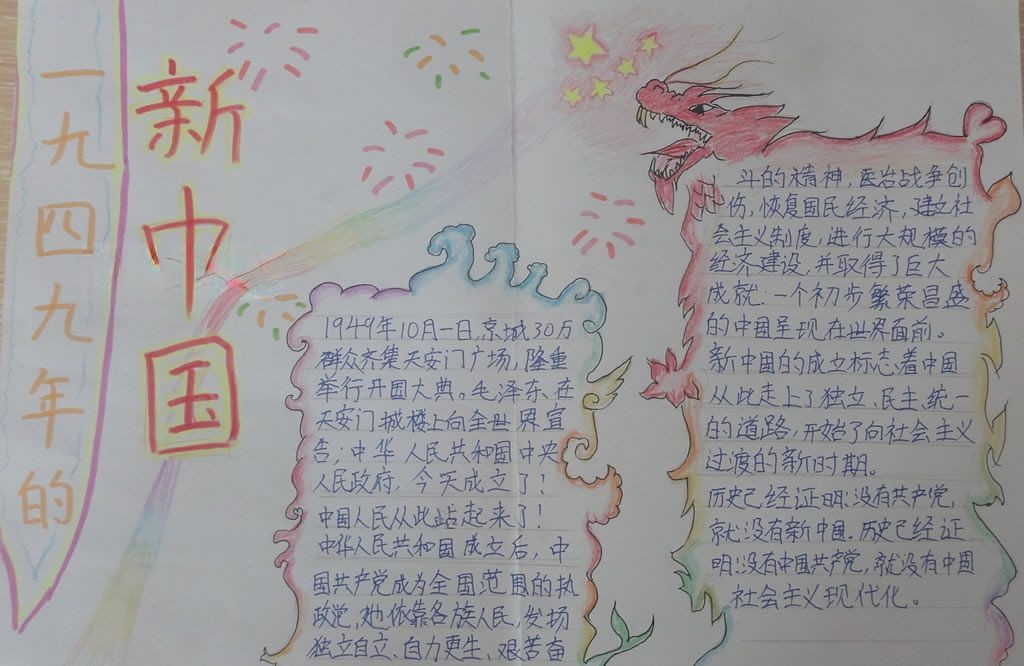 中华建国史手抄报