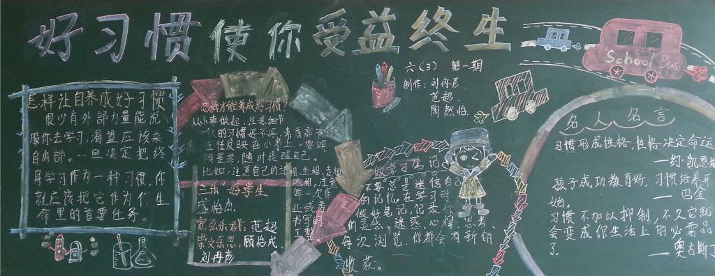 好习惯使你受益终身黑板报 好习惯使你受益终身黑板报