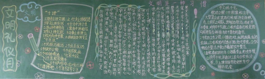 文明礼貌月黑板报大全