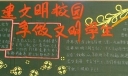 创建文明校园黑板报图片