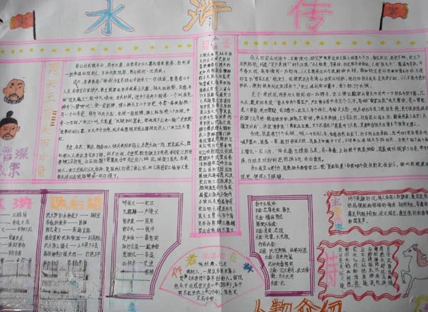 水浒传手抄报版面设计图
