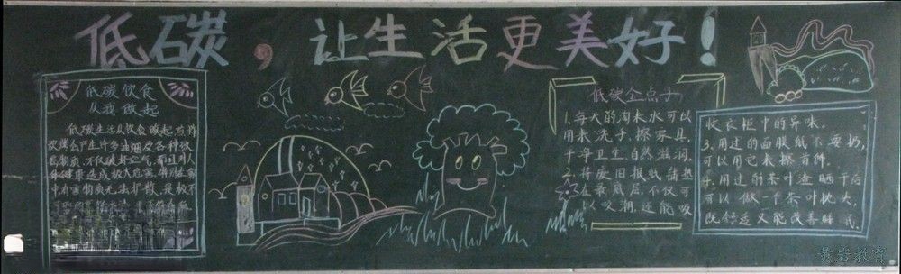 低碳板报-低碳，让生活更加美好！