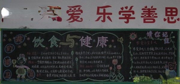 饮食与健康板报设计图