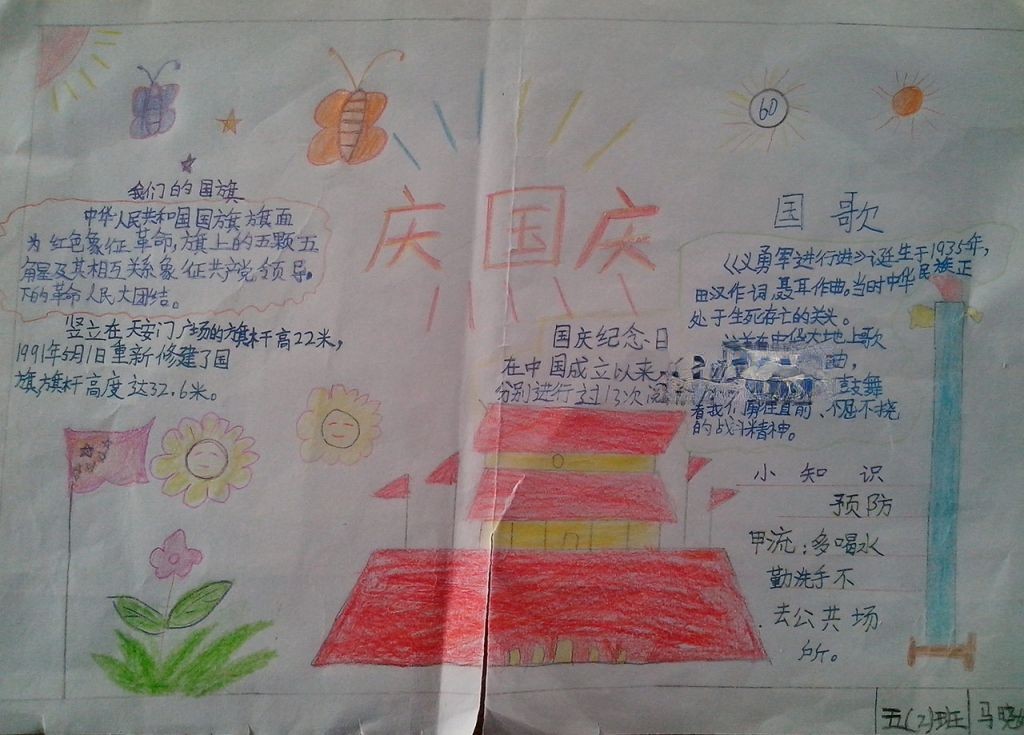 欢度2022国庆节手抄报