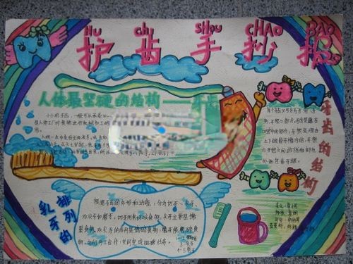 护齿手抄报获奖作品欣赏