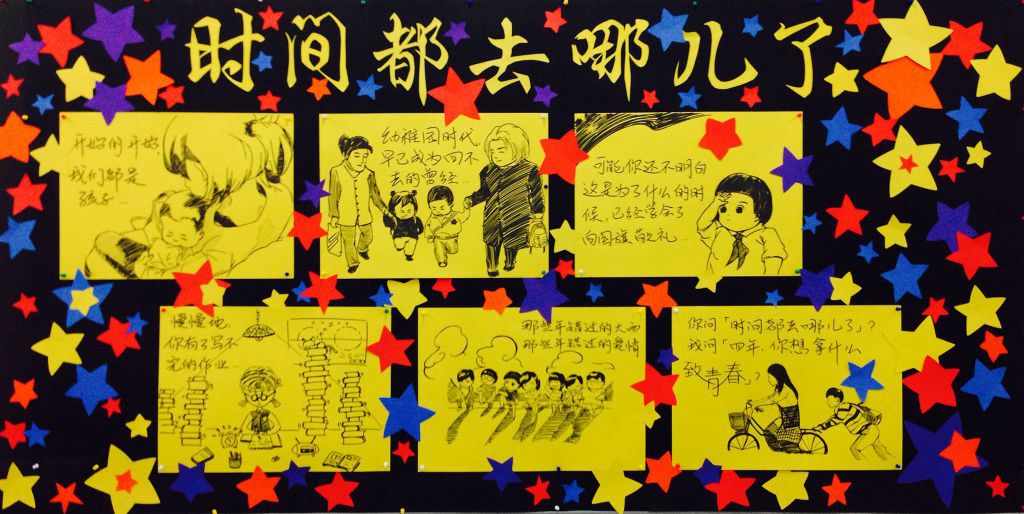 时间都去哪儿了黑板报图片