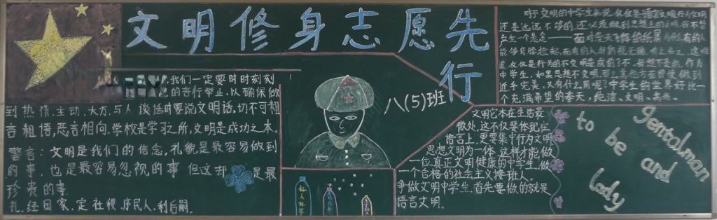 文明修身志愿先行黑板报 文明修身志愿先行黑板报
