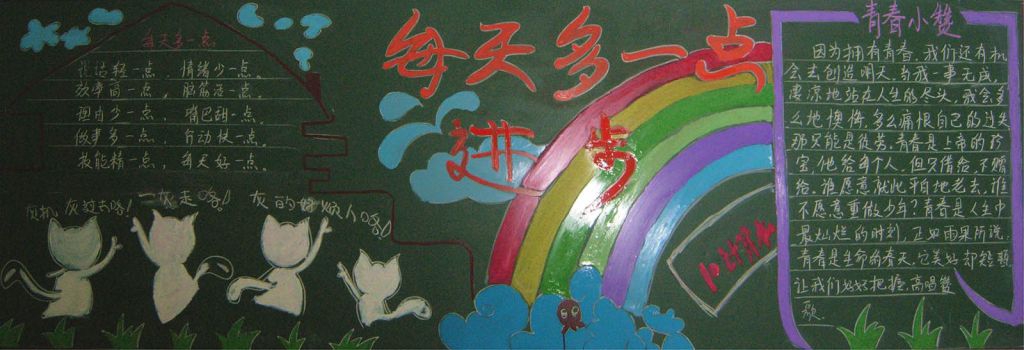 每天进步一点点黑板报